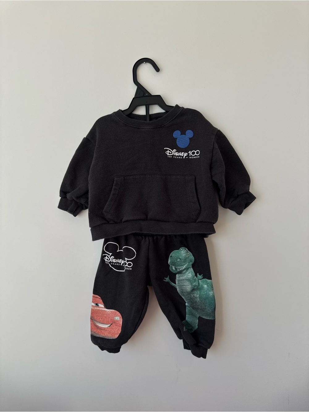 Zara Disney 100 Black Kids Sweatpants & Joggers Set - Pixar Characters